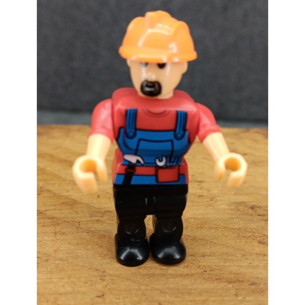Lego‎ minifigure construction worker yellow safety hat Tools Replacement figure